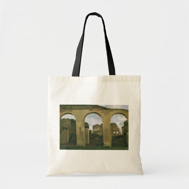 Colosseum Seen through the Arcades in Rome, Italy Tote Bag (Front)