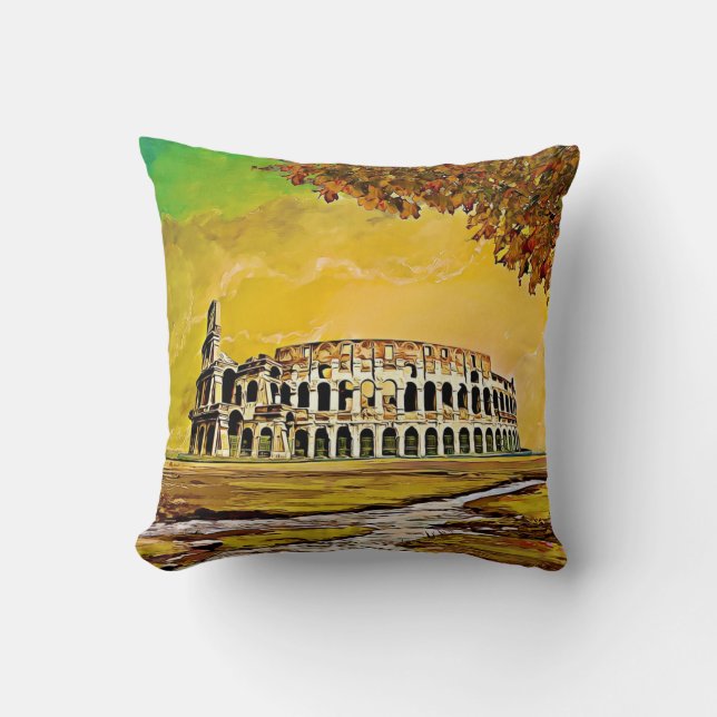 Colosseum Throw Pillow (Front)