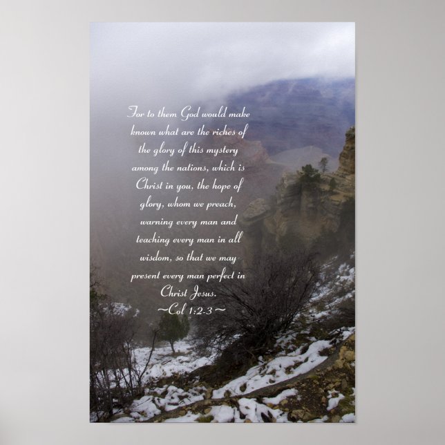 Colossians 1:2-3 Poster (Front)