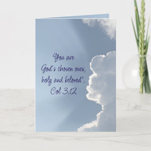 Colossians 3:12 Inspirational Bible Quote Blank Card