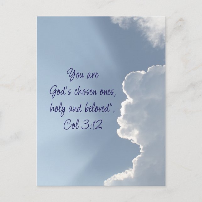  Colossians 3:12 Inspirational Bible Quote  Postcard (Front)