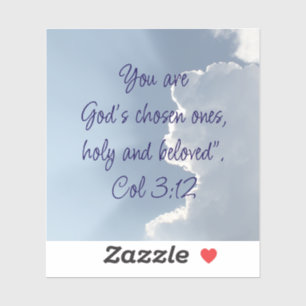  Colossians 3:12 Inspirational Bible Quote Sticker