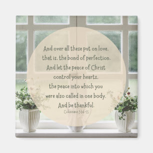 Colossians 3:14-15 2" magnet