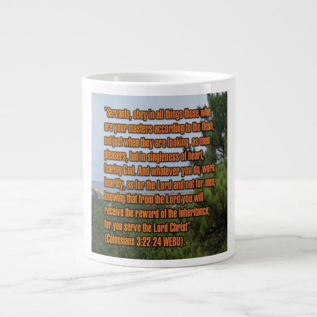 Colossians 3:22-24 WEBU Mug (Front)