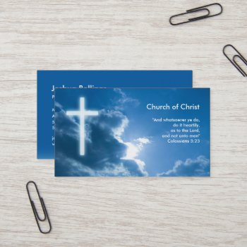 Colossians 3;23 | Blue Business Card by Christian_Designs at Zazzle