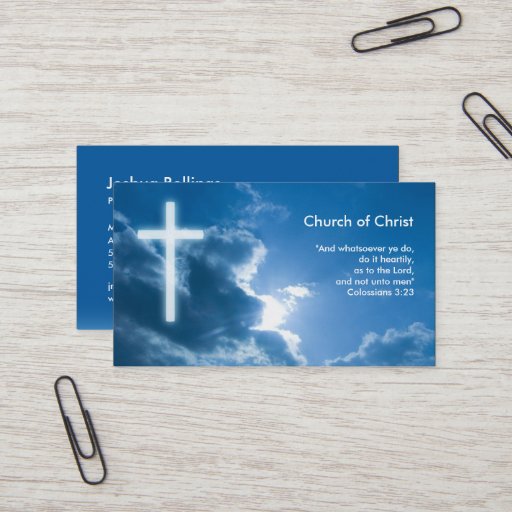Customizable Colossians 3;23 - Christian Business Card