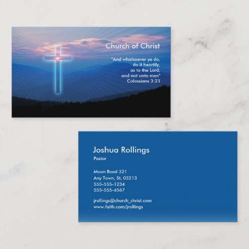 Colossians 3; 23 - Christian Business Card
