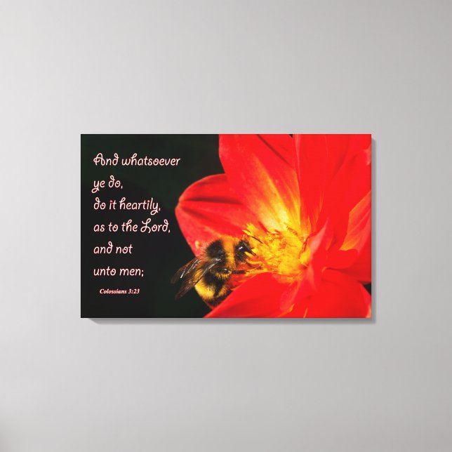 Colossians 3:23 on wall art (Front)