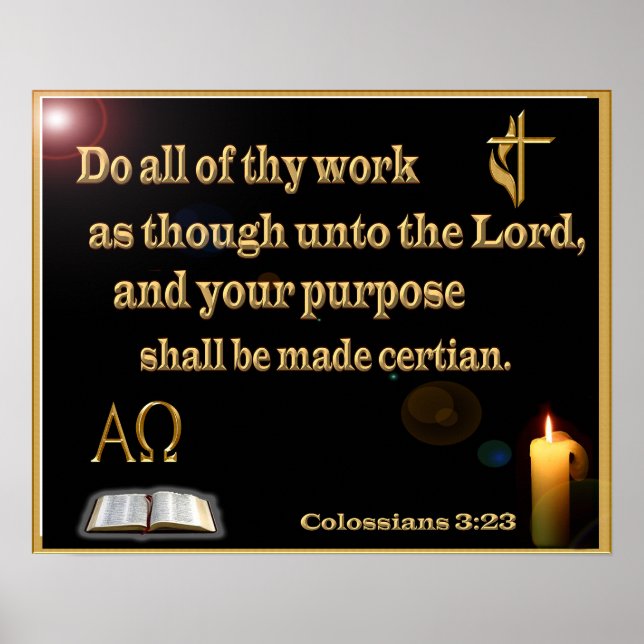 Colossians 3:23 poster (Front)