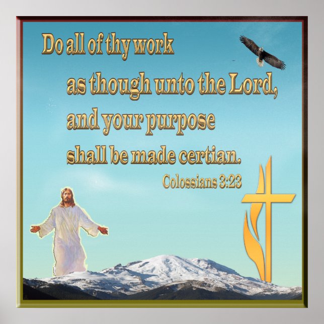 Colossians 3:23 posters (Front)