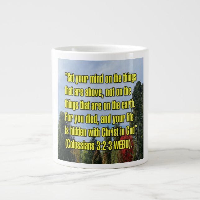 Colossians 3:2-3 WEBU Mug (Front)