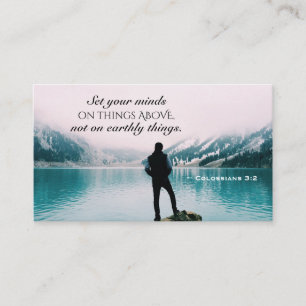 Colossians 3:2 Set your minds on things above Business Card