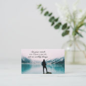 Colossians 3:2 Set your minds on things above Business Card (Standing Front)