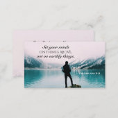 Colossians 3:2 Set your minds on things above Business Card (Front/Back)
