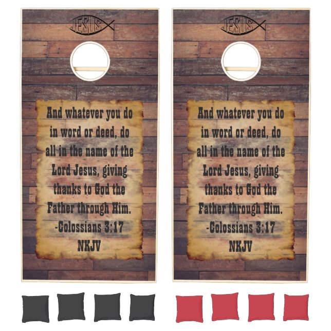 Colossians verse Cornhole Set (Set)