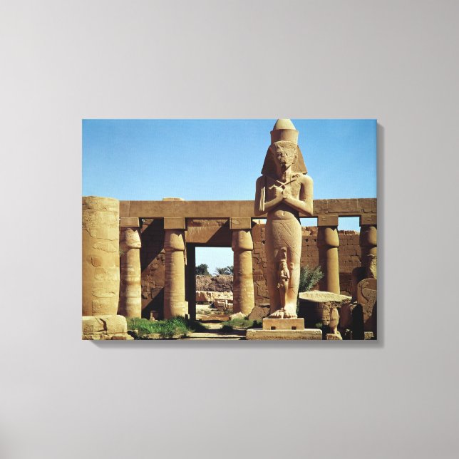 Colossus of Ramesses II: standing statue of Canvas Print (Front)