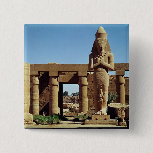 Colossus of Ramesses II: standing statue of Pinback Button (Front)