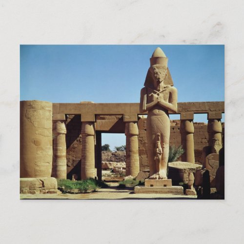 Colossus of Ramesses II standing statue of Postcard