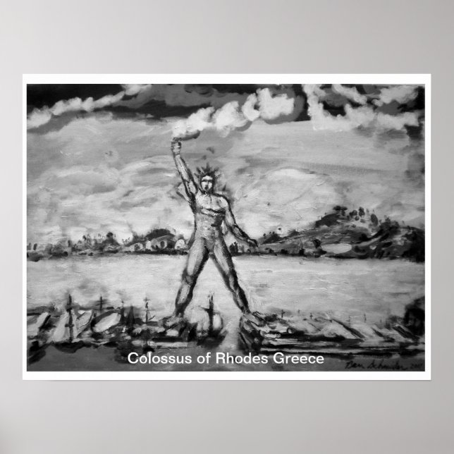 Colossus of Rhodes Greece by Ben Schneider Poster (Front)