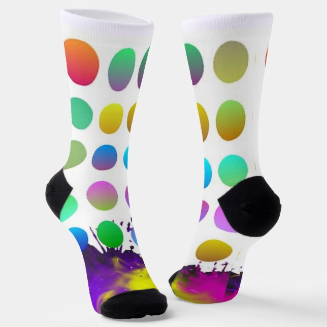  colouful Crew Socks (Angled)