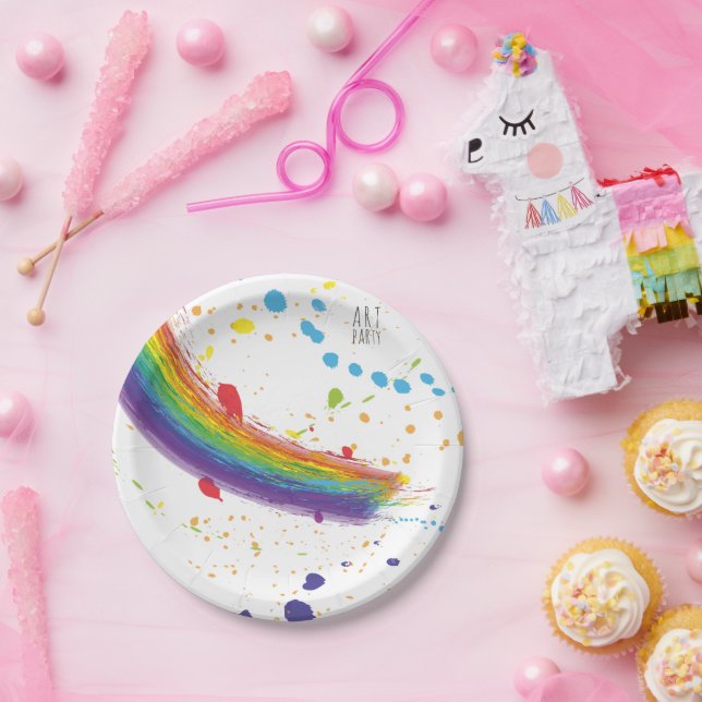 Colour Art Party Birthday Paper Plates (Party)