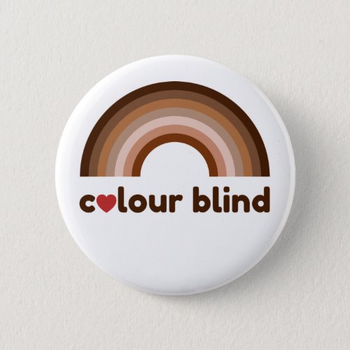 Colour blind love rainbow button
