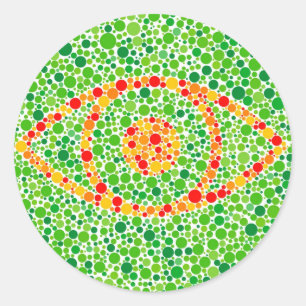 Colour Blindness Eye Classic Round Sticker