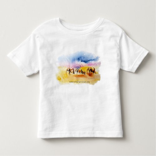 Colour burst elephant herd design toddler t_shirt