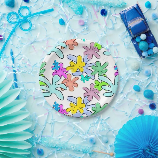 Colour Burst Paper Plates (Party)