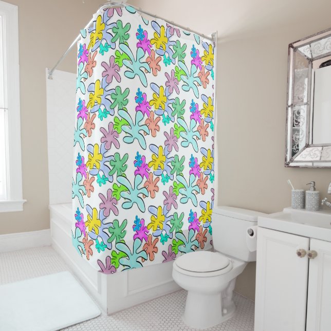 Colour Burst Shower Curtain (In Situ)