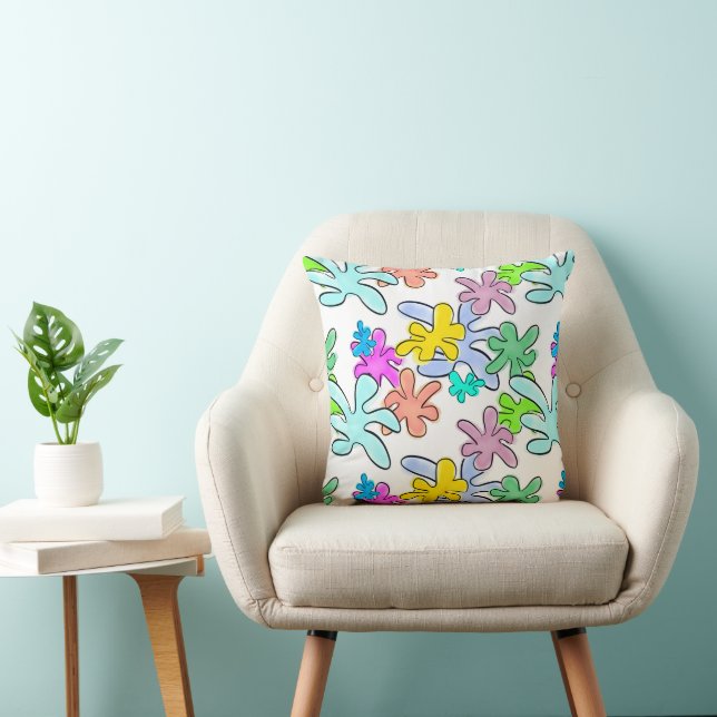 Colour Burst Throw Pillow (Chair)