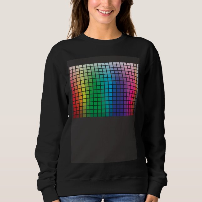 colour chart colourful colours shades sweatshirt (Front)