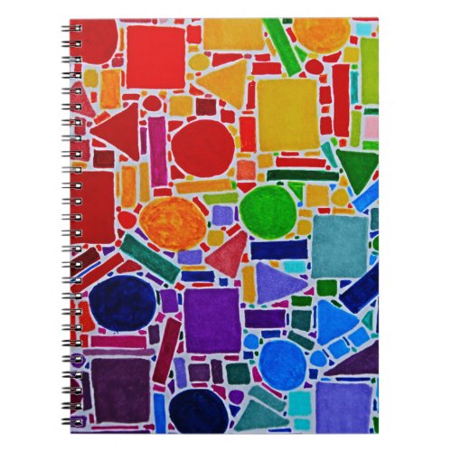 Colour Chart Rainbow Collage Modern Abstract Art Notebook