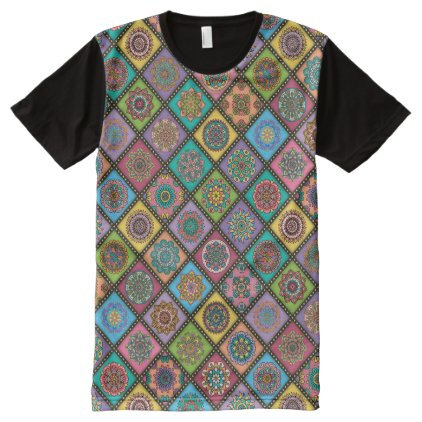 Colour Crazy Mandala Quilt Bee All-Over-Print T-Shirt