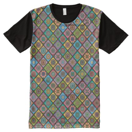 Colour Crazy Mandala Quilt Bee All-Over-Print T-Shirt