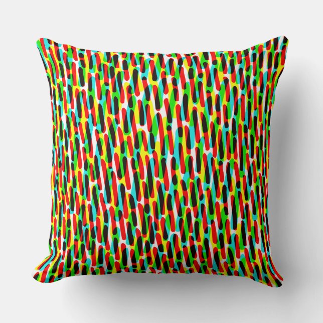 Colour Dashes 121216(01) Throw Pillow (Front)