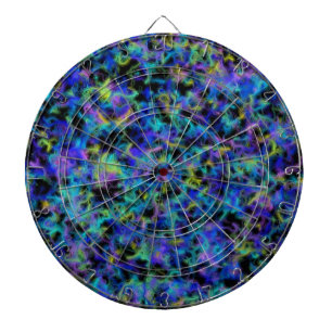 Colour explosion dartboard with darts