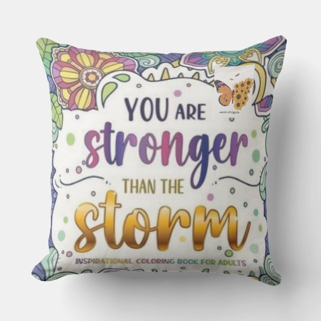 COLOUR FULL ENCOURAGEMENT DISIGN ONThrow Pillow (Front)