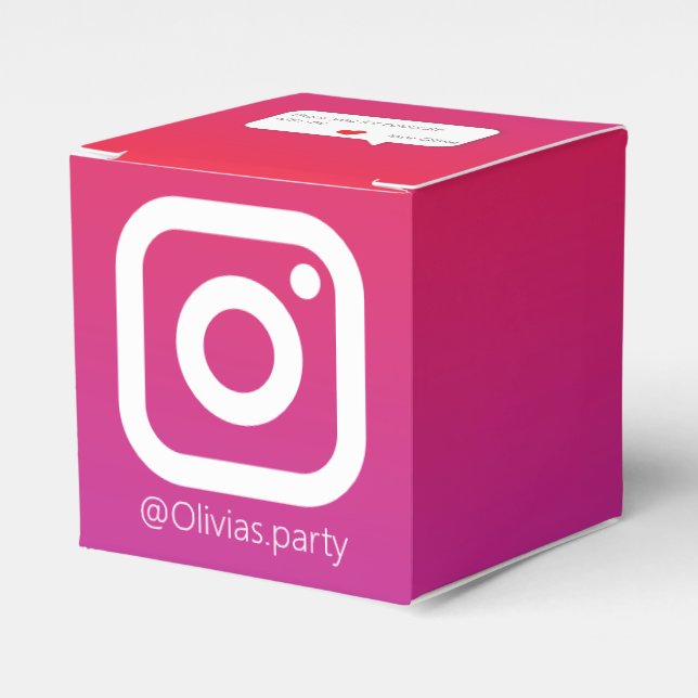 Colour InstaParty Birthday Invitation Favor Boxes (Front Side)