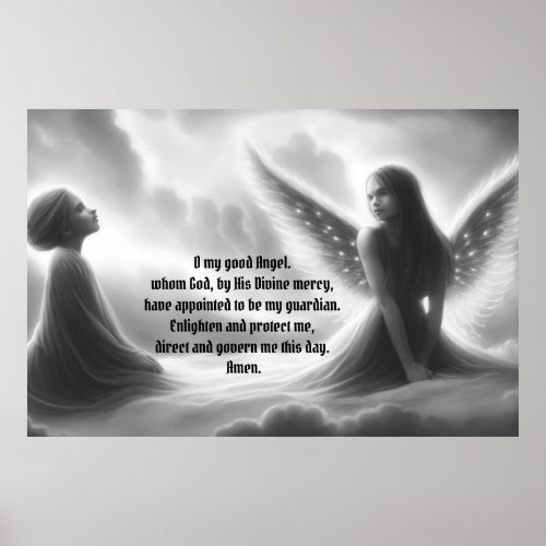 Colour it Gardian Angel with Prayer Poster