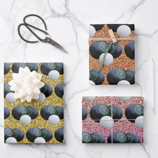 Colour Lawn Bowls, Gift Wrapping Sheets, Paper Sheets (Front)