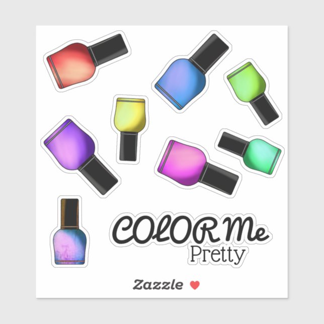 Colour Me Pretty Nail Polish Makeup Sweet Sticker (Sheet)
