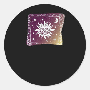 Colour Moon Boho Whimsigothic Gothic Witchy Witch Classic Round Sticker