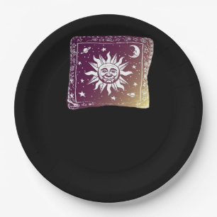 Colour Moon Boho Whimsigothic Gothic Witchy Witch Paper Plates
