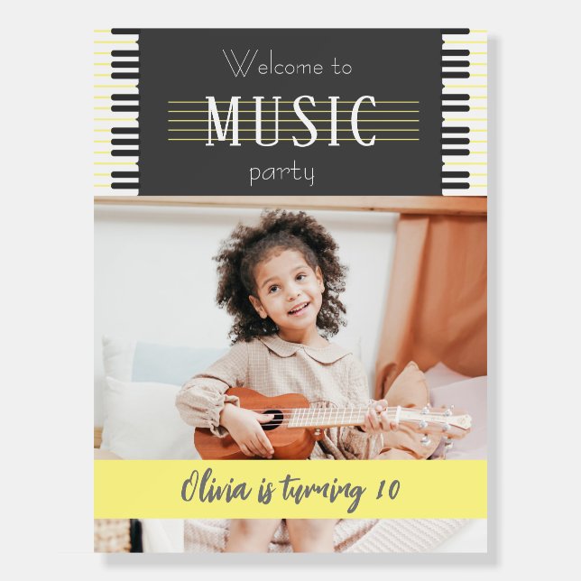 Colour Music Party Birthday Foam Board (Front)