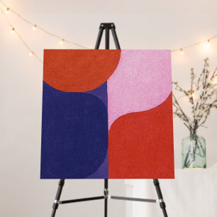 "Colour Negotiation" Colourful Abstract Art Foam Board