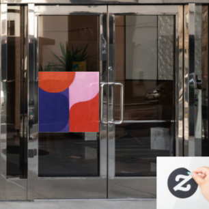 "Colour Negotiation" Colourful Abstract Art Window Cling