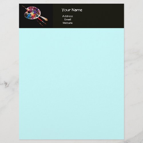 COLOUR PALETTE  black and blue Letterhead