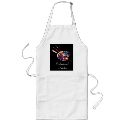 COLOUR PALETTE black Long Apron