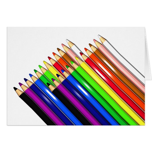 colour pencil crayons cards (Front Horizontal)